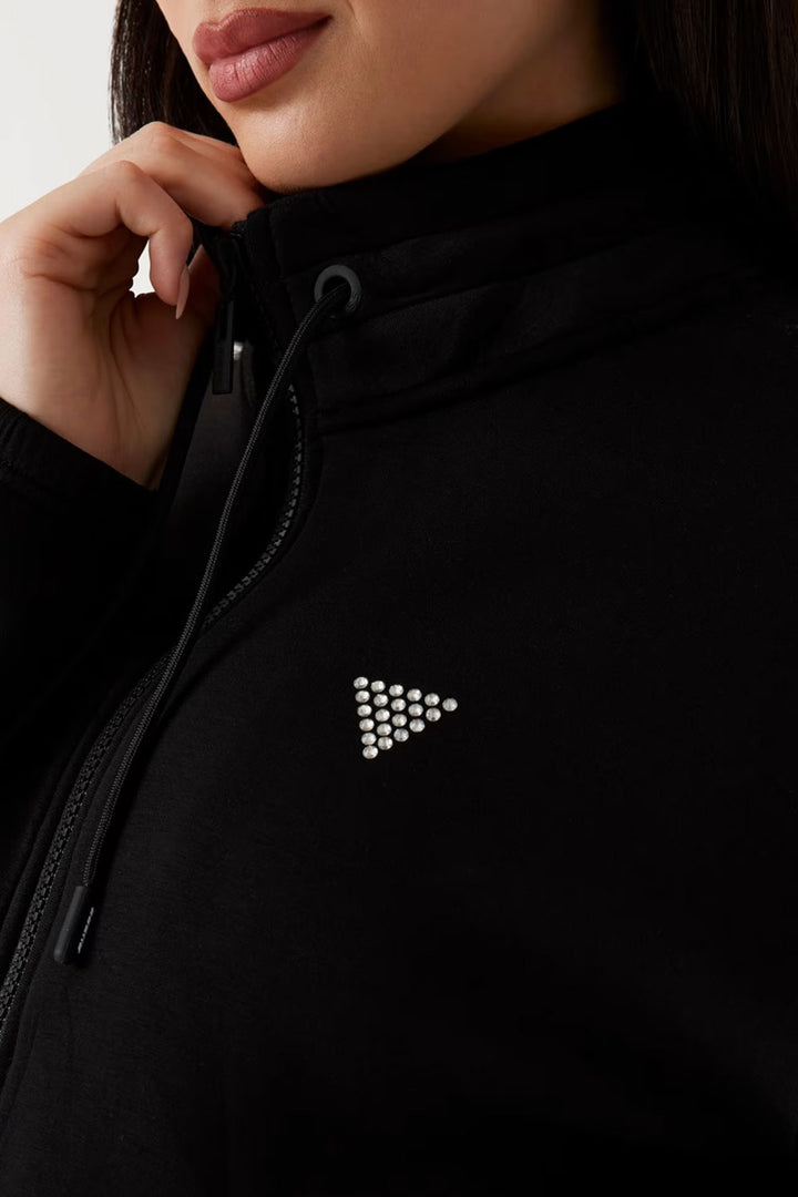 Felpa nera scuba con zip Guess Active