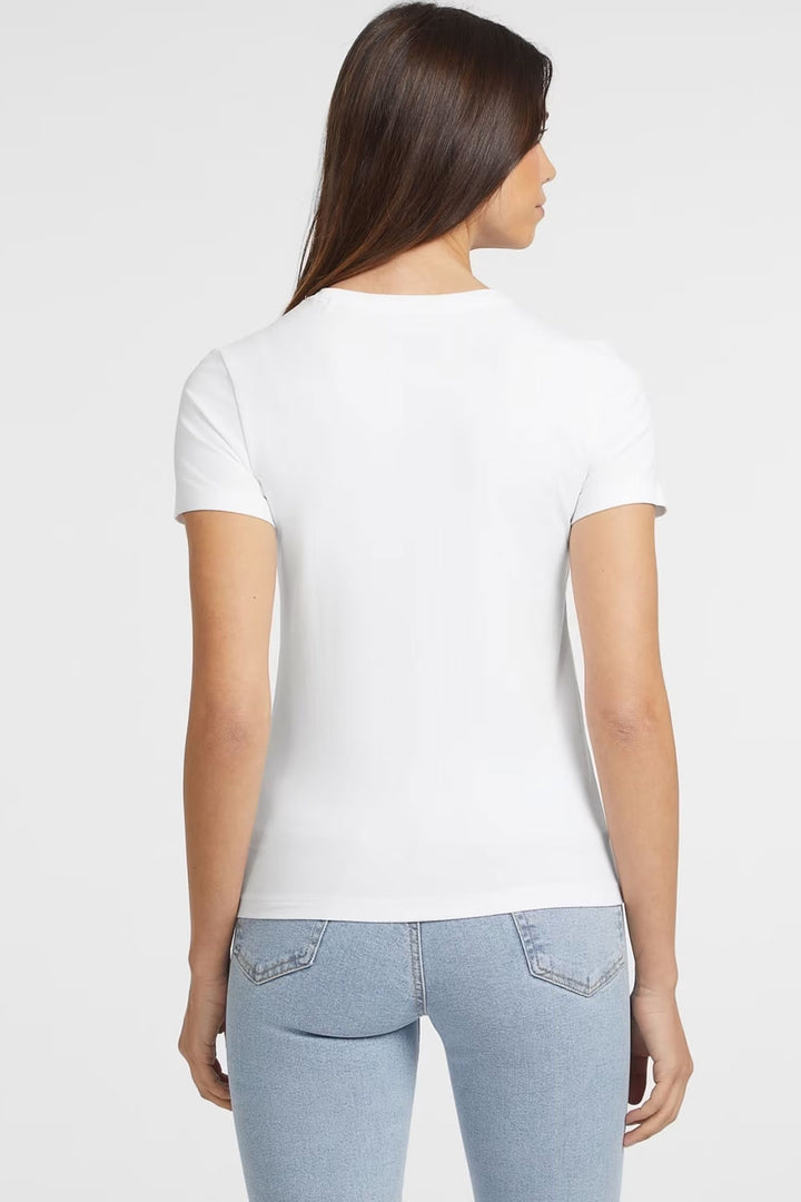 T-shirt bianca con logo Guess Jeans