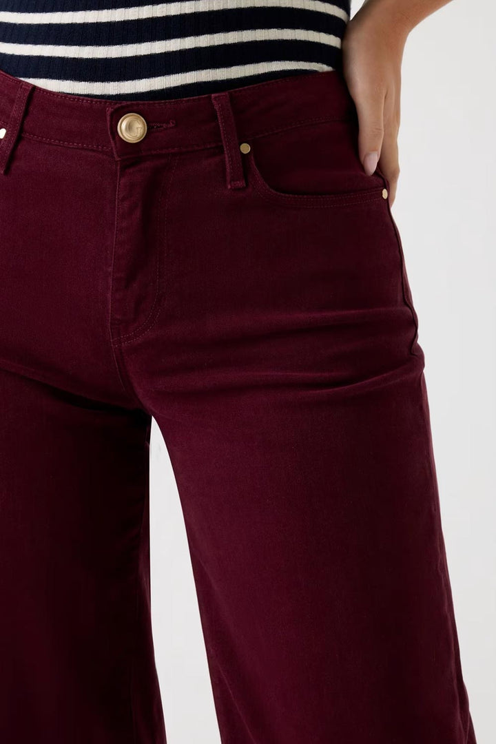 Pantalone wide bordeaux in velluto Guess