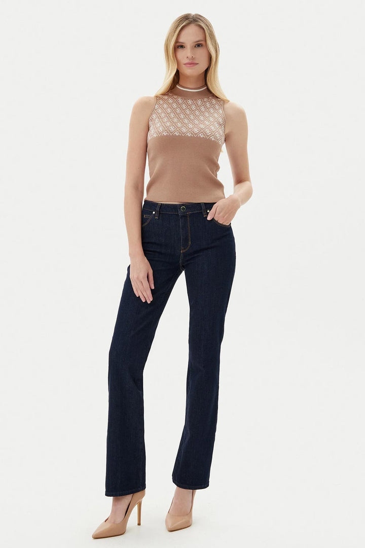 Jeans straight blu da donna di Guess