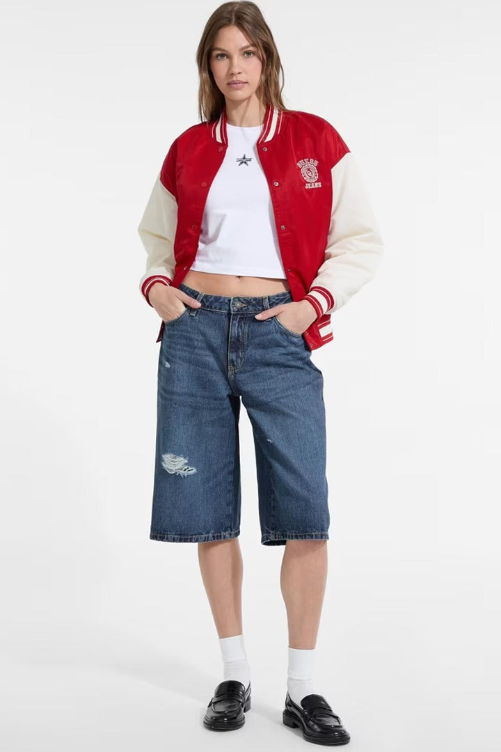 Giubbino rosso Varsity Guess Jeans