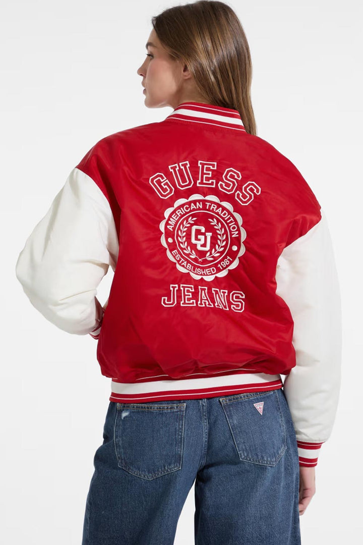 Giubbino rosso Varsity Guess Jeans