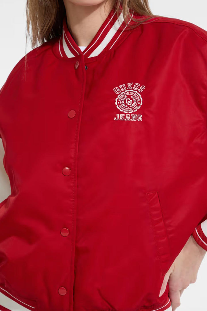 Giubbino rosso Varsity Guess Jeans