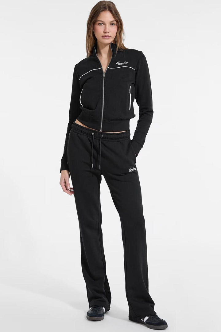 Felpa nera con zip intera Guess Jeans