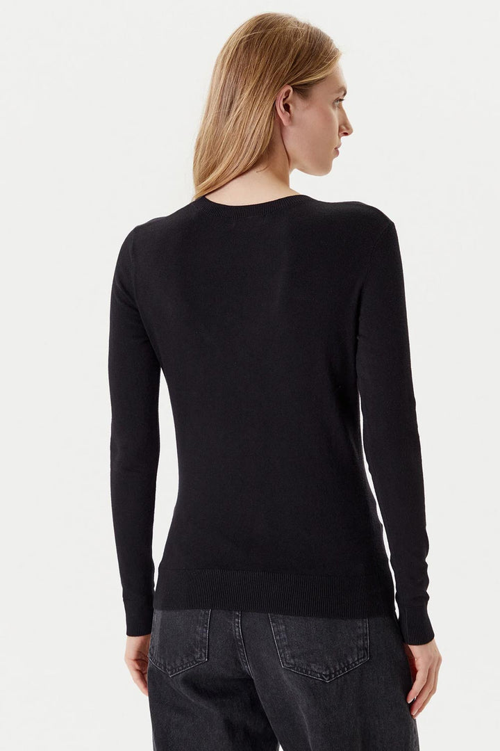 Pullover nero girocollo Guess
